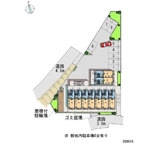 ★手数料０円★秦野市鶴巻北３丁目　月極駐車場（LP）